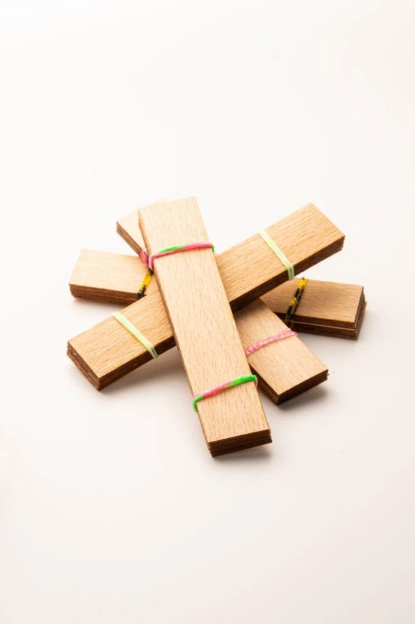 Ahşap Mum Fitili - 40 Adet ( 20mm x 100mm x 0,5mm ) ürün görseli