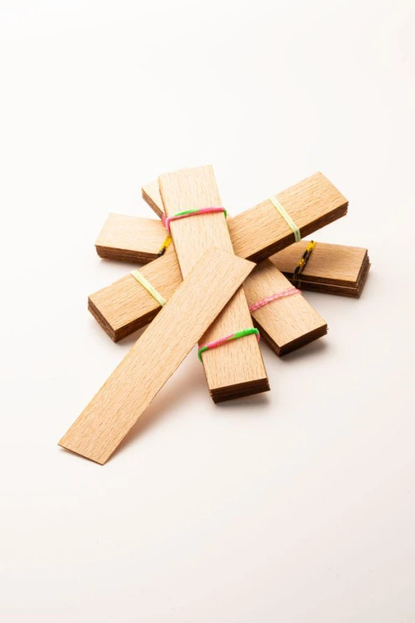 Ahşap Mum Fitili - 40 Adet ( 20mm x 100mm x 0,5mm ) - Resim 2