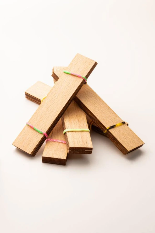 Ahşap Mum Fitili - 50 Adet ( 20mm x 100mm x 0,5mm ) ürün görseli