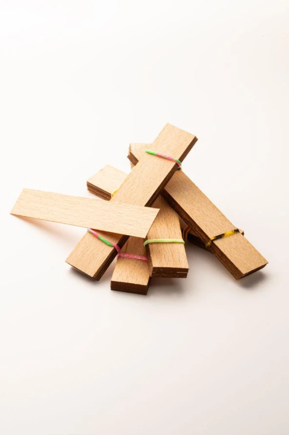 Ahşap Mum Fitili - 50 Adet ( 20mm x 100mm x 0,5mm ) - Resim 2