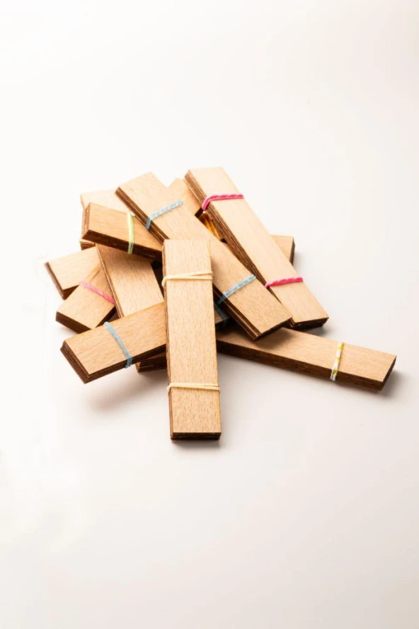 Ahşap Mum Fitili - 100 Adet ( 20mm x 100mm x 0,5mm ) ürün görseli