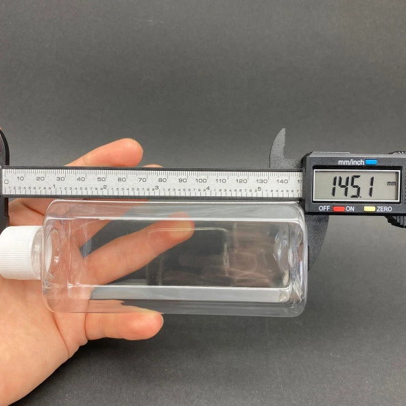 200 cc Yassı Pet Şişe - Beyaz Kapaklı- 200ml Kapaklı Plastik Şişe x 10 Adet - Resim 2