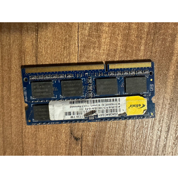 ELIXIR 4GB M2S4G64CB8-D5N 2Rx8 PC3-10600S 1333 MHZ 1.5V NOTEBOOK RAM BELLEK 2.EL KULLANILMIŞ ürün görseli 1