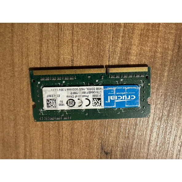 4GB 2Rx8 PC3L-1600S  DDR3L 1600 MHZ 1.35V NOTEBOOK RAM BELLEK 2.EL KULLANILMIŞ - 5