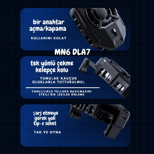 MN6 Dla7 Telefon Soğutucu Fan/hızlı Soğutucu Radyatörlü/telefon Soğutucusu.anında Isı Dağılımı Özellikli - 5