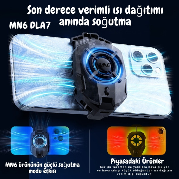 MN6 Dla7 Telefon Soğutucu Fan/hızlı Soğutucu Radyatörlü/telefon Soğutucusu.anında Isı Dağılımı Özellikli - 6
