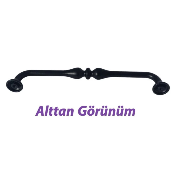 8 Adet Fesleğen Kulp 160 mm Siyah Mutfak Kulpu Çekmece Dolap Kapak Kulbu Metal  Mobilya Dolabı Kulpları - Resim 5