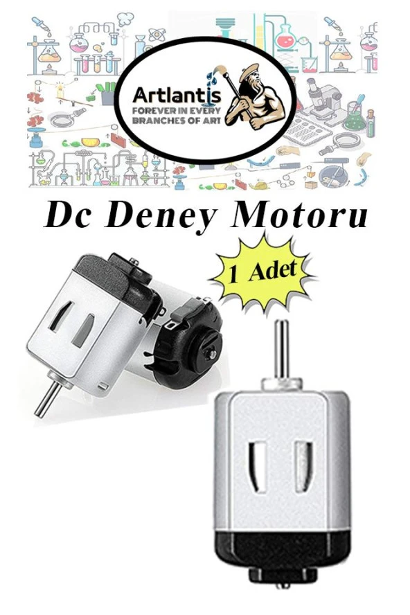 Motor Deney Seti 1 Paket Pervane Dc Motor Anahtar Pil Yatağı Pil Krokodil Kablo Okul Sınıf Deney Malzemesi - 2
