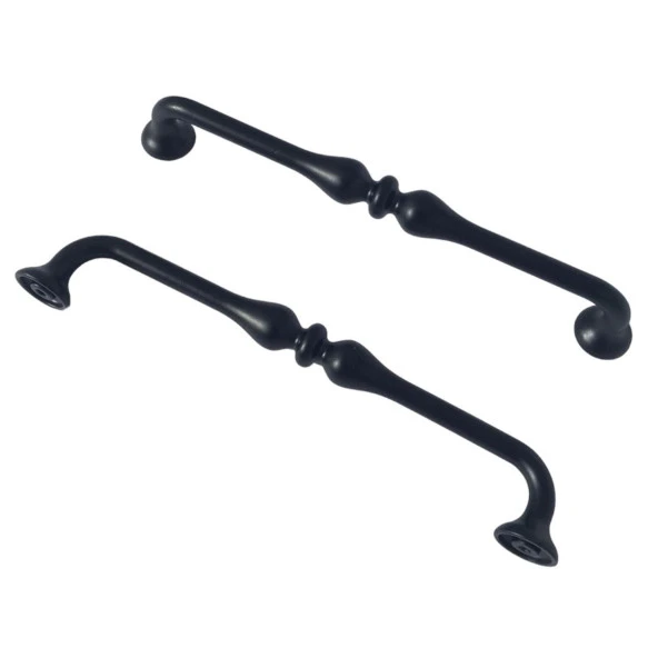 15 Adet Fesleğen Kulp 160 mm Siyah Mutfak Kulpu Çekmece Dolap Kapak Kulbu Metal  Mobilya Dolabı Kulpları - Resim 6