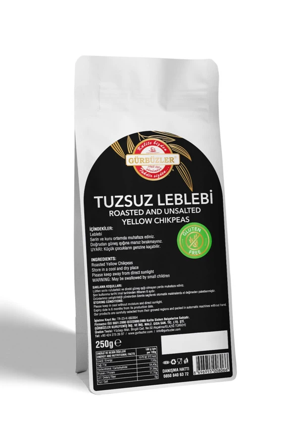 Gürbüzler Glutensiz Leblebi Tuzsuz 250 Gram - 2