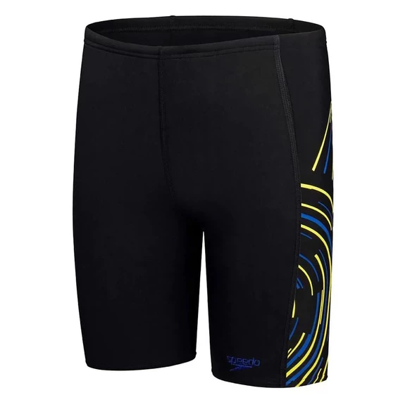 Speedo Print Erkek Çocuk Mayosu (Siyah/Mavi)