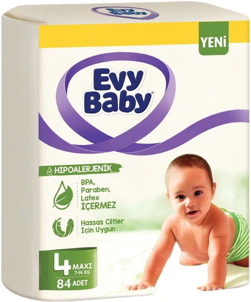 Evy Baby Bebek Bezi Beden:4 (7-14KG) Maxi 84 Adet Süper Fırsat Pk