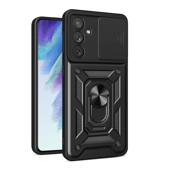 Vendas Samsung Galaxy A54 Kılıf Magnetik Standlı Kamera Korumalı Zore Sürgülü Vega Kapak - 12