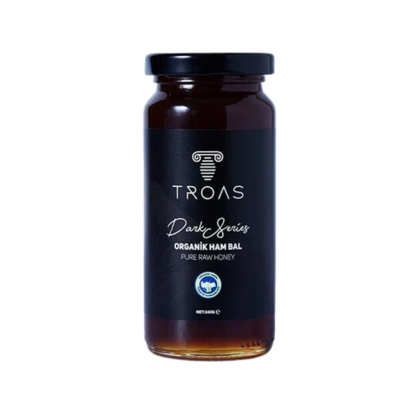 Troas Arıcılık Organik Ham Bal Siyah Bal 340 gr