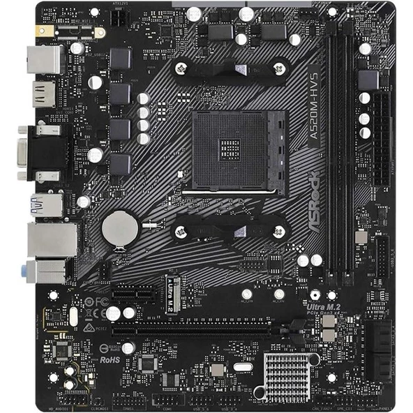 ASROCK A520M-HVS DDR4 HDMI PCIe 16X v4.0 AM4 mATX - 2