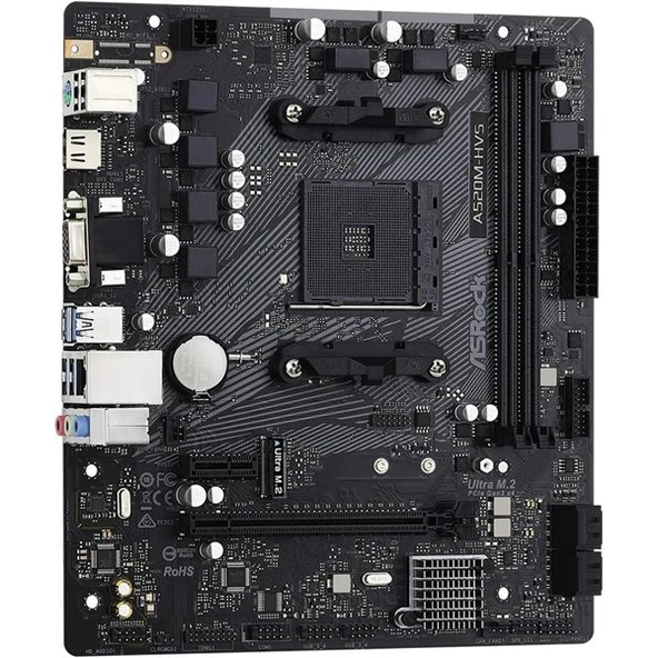 ASROCK A520M-HVS DDR4 HDMI PCIe 16X v4.0 AM4 mATX - 4