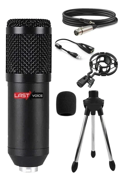 Lastvoice BM800 Condenser Stüdyo Mikrofon (Mini Tripod + 7.1 Ses Kartı) - Resim 2