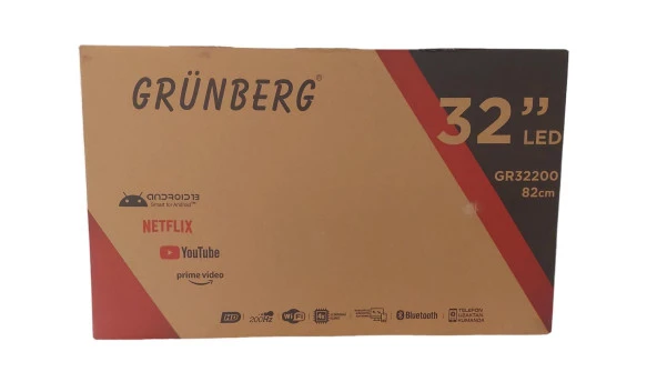 GRÜNBERG GR32200 32" 82 Ekran ANDROİD 13  LED Tv