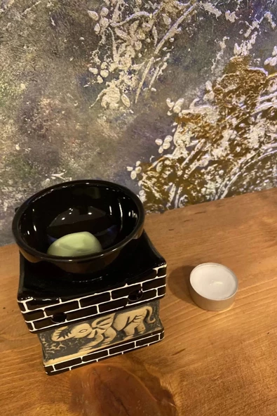 Buhardanlık seramik filli Siyah Buhurdanlık - 3