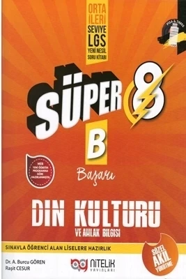 Nitelik Yayınları 8. Sınıf Süper B Din Kültürü ve Ahlak Bilgisi Yeni Nesil Soru Kitabı