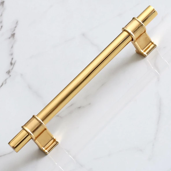 Hisar 128 mm Gold Metal Kulp Mobilya Çekmece Mutfak Dolabı Dolap Altın Kulpları Kulbu Kulpu 12.8 cm - Resim 3