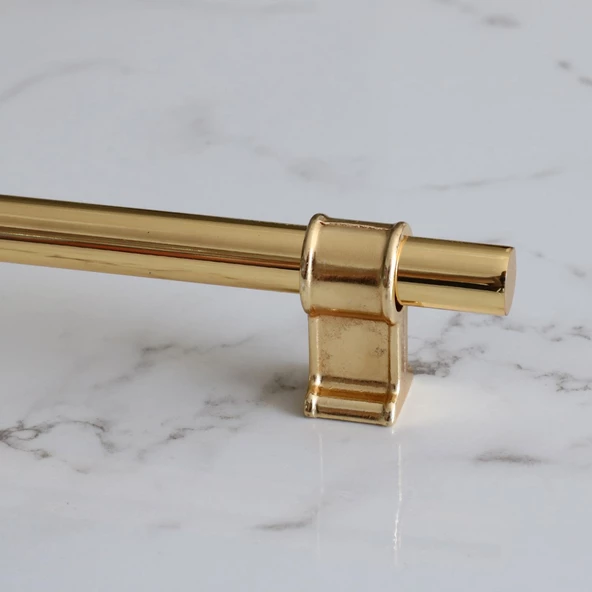 Hisar 128 mm Gold Metal Kulp Mobilya Çekmece Mutfak Dolabı Dolap Altın Kulpları Kulbu Kulpu 12.8 cm - Resim 4