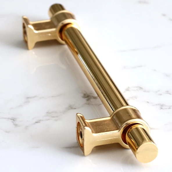 Hisar 128 mm Gold Metal Kulp Mobilya Çekmece Mutfak Dolabı Dolap Altın Kulpları Kulbu Kulpu 12.8 cm - Resim 7