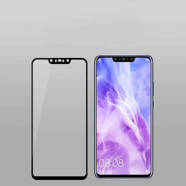 Huawei Mate 20 Lite Ekranı Tam Kaplayan Düz Cam Ekran Koruyucu - Resim 4