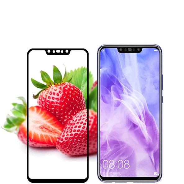 Huawei Mate 20 Lite Ekranı Tam Kaplayan Düz Cam Ekran Koruyucu - Resim 3