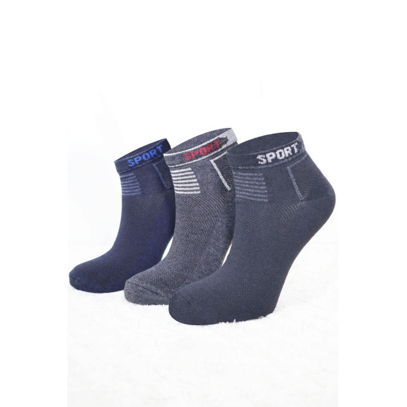 Erkek Unisex 8 Çift Pamuklu Basic Derbili Pamuklu Çorap - 2