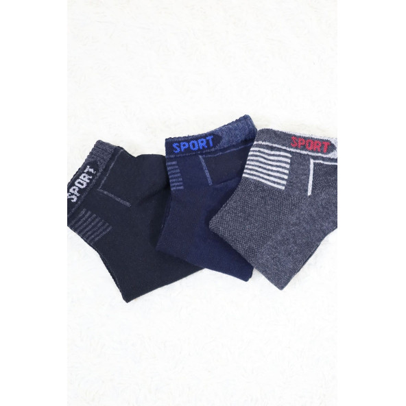 Erkek Unisex 8 Çift Pamuklu Basic Derbili Pamuklu Çorap - 3