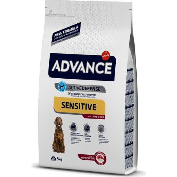 Advance Kuzu Etli Sensitive Yetişkin Köpek Maması 3 kg