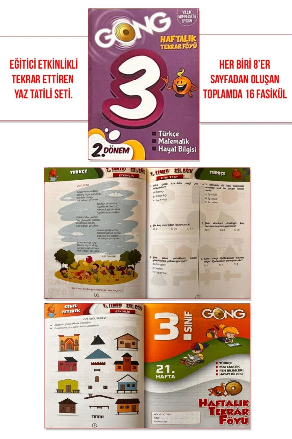 3.Sınıf Tam Kapsamlı Tatilde Tekrar ve Okuma Seti - 2