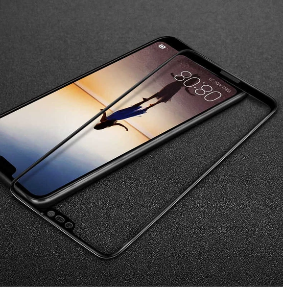 Huawei P20 Ekranı Tam Kaplayan Düz Cam Koruyucu - 6