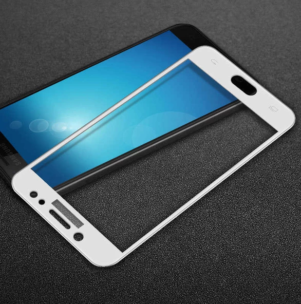 Galaxy C8 Ekranı Tam Kaplayan Düz Cam Koruyucu - Resim 8