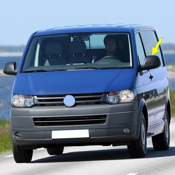 VW Transporter T6 2010-2015 Sol Dış Ayna Üst Kapağı Siyah 7E1857527F