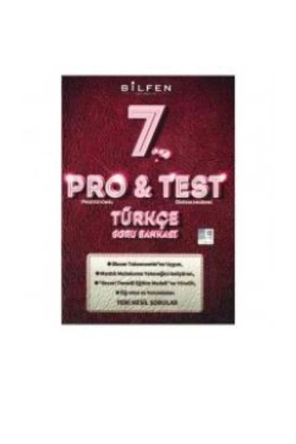 Bilfen Yayınları 7. Sınıf Türkçe Pro & Test Soru Bankası