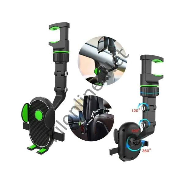 QASUL UNIVERSAL SİLİKONLU 360 DERECE DÖNEBİLEN AYNA ARAÇ TUTUCU - 6