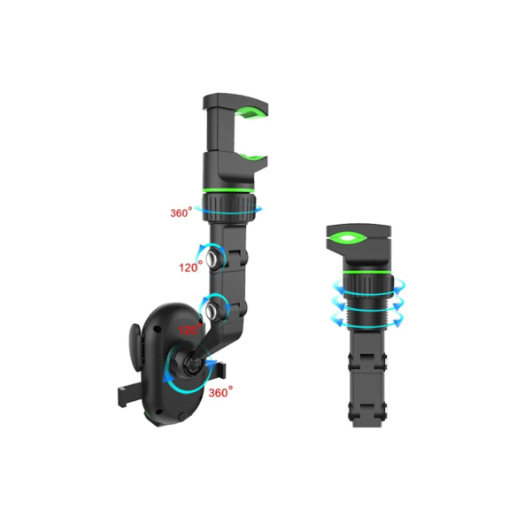 QASUL UNIVERSAL SİLİKONLU 360 DERECE DÖNEBİLEN AYNA ARAÇ TUTUCU - 7