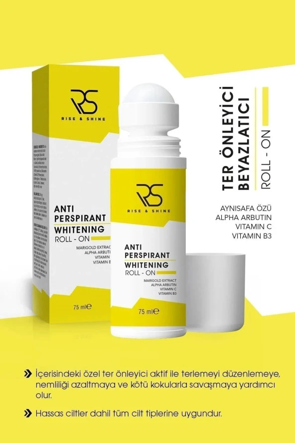 rise and shine Antiperspirant Whitening Roll-on - 75 Ml Ter Önleyici ve Beyazlatıcı Roll on - 2