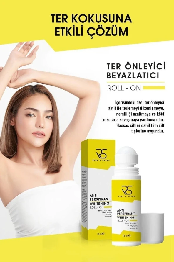 rise and shine Antiperspirant Whitening Roll-on - 75 Ml Ter Önleyici ve Beyazlatıcı Roll on - 3