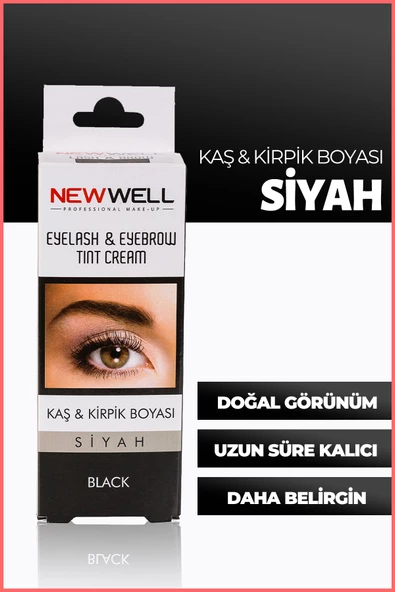 New Well Kaş ve Kirpik Boyası - Siyah