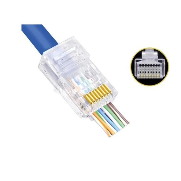 Elitstore RJ45 Konnektör Yeni Nesil Açık Uçlu 100 Lü Paket