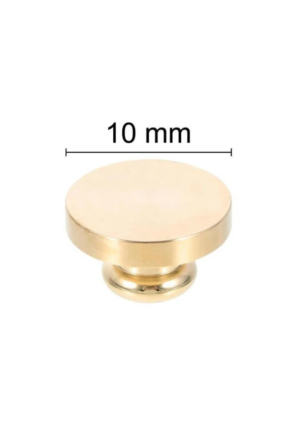 Mühürcüm Mührü Mumu Damga 10 mm Yuvarlak Boş Pirinç Kafa + Ahşap Sap R5799O10