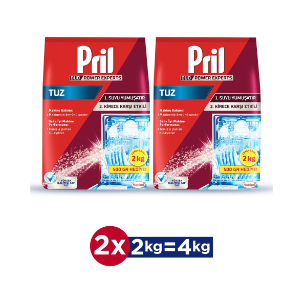Pril Bulaşık Makinesi Tuz 2kg x 2 Adet