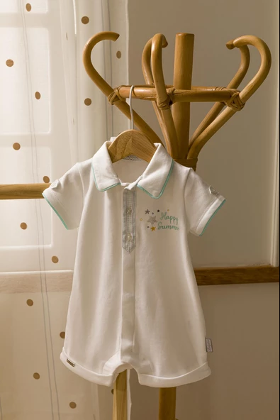 Babyhola %100 Pamuk Kız Erkek Bebek Tulum Bayramlık 13756 - 4