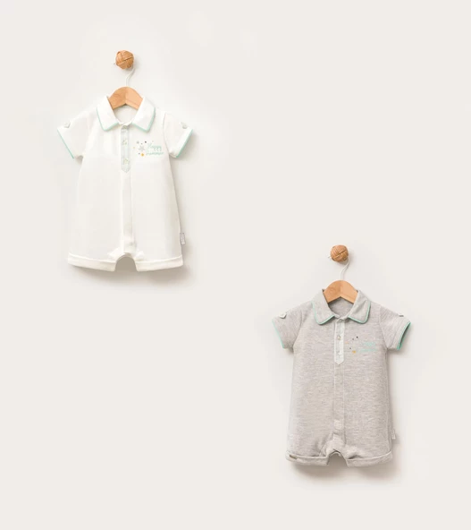 Babyhola %100 Pamuk Kız Erkek Bebek Tulum Bayramlık 13756 - 6
