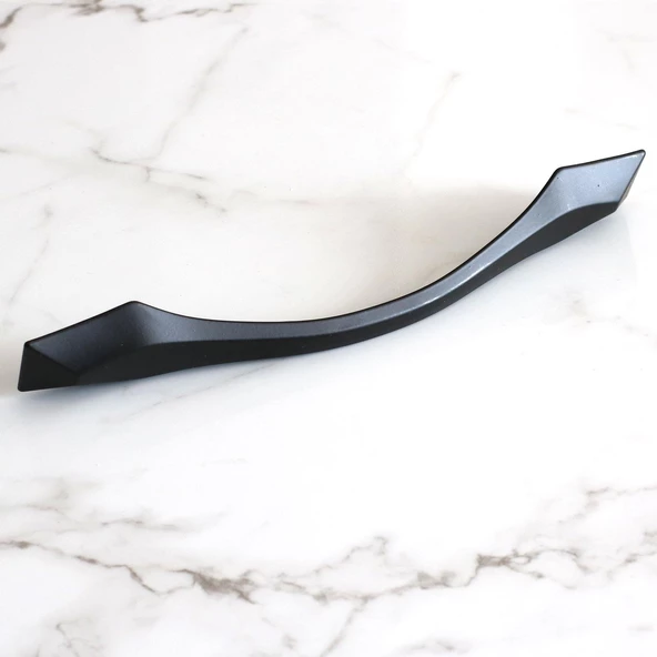 Elmas Kulp 160 mm Siyah Metal Mobilya Mutfak Çekmece Dolabı Dolap Kapak Kulpları Kulbu Kulpu 16 cm - 5