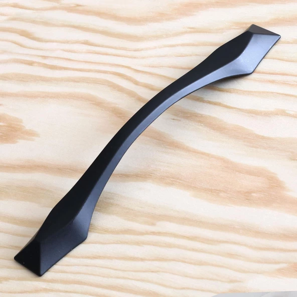Elmas Kulp 160 mm Siyah Metal Mobilya Mutfak Çekmece Dolabı Dolap Kapak Kulpları Kulbu Kulpu 16 cm - 2