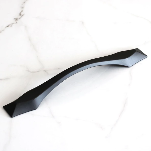 Elmas Kulp 160 mm Siyah Metal Mobilya Mutfak Çekmece Dolabı Dolap Kapak Kulpları Kulbu Kulpu 16 cm - 4